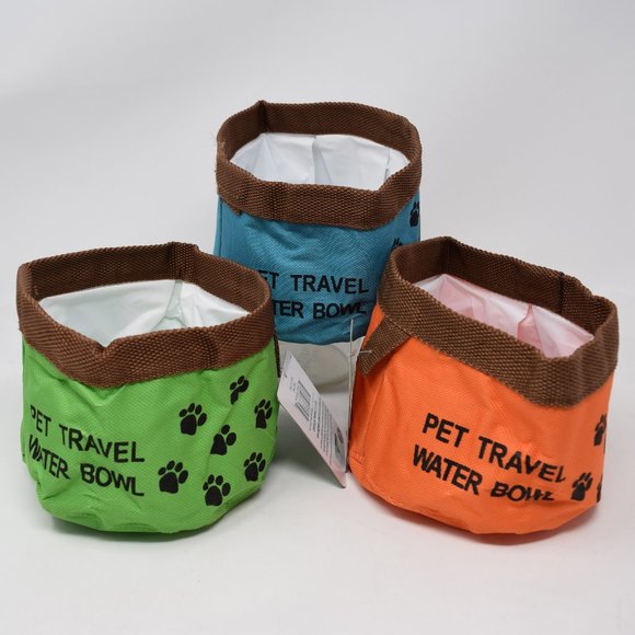 Pet Travel Water Bowl Collapsible New Set of 3 - Picture 11 of 11